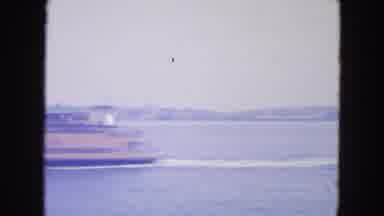 New York City (1954): Blurry Film Of The Staten Island Ferry Sailing Between