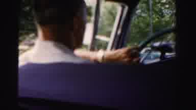 Dade County Florida (1955): Person Rear Behind Driver Passenger Moving Vehicle