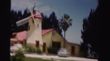 Dade County Florida (1955): Windmill Rotates Outside Of A Tourist Attraction By A