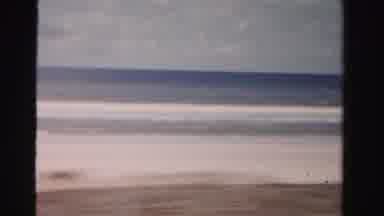Dade County Florida (1955): View Of Beautiful Beach From A Car That Passes Through