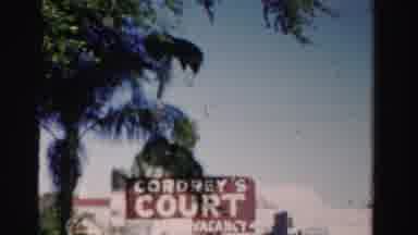 Dade County Florida (1955): Cordrey's Court Vacancy Sign Near The Street