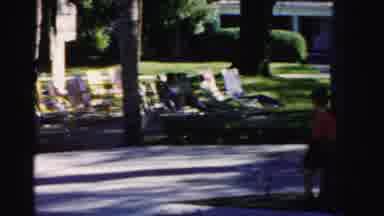 Dade County Florida (1955): Someone Peoples Are Enjoying In The Garden One Girl