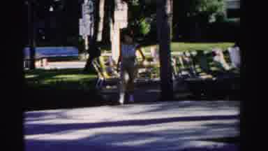 Dade County Florida (1955): A Woman And Man Who Appear To Be Resort Workers At A