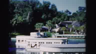 Dade County Florida (1955): A White Colored Boat Is Moving In The Water Of The