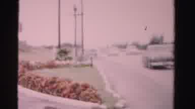 Dade County Florida (1955): 1940s And 1950s Cars Driving And Parked Along A