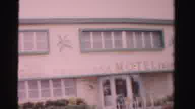 Dade County Florida (1955): View Of Green And White Tropicana Motel Building On A