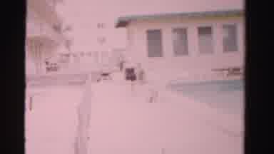 Dade County Florida (1955): Woman Walking Next To Swimming Pool And Entering It