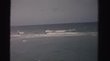 Dade County Florida (1955): Man Swimming In The Sea Alone On A Nice Sunny Day And