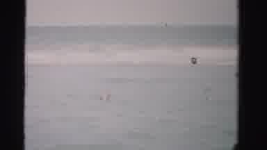 Dade County Florida (1955): Someone Swimming Far From Shore In The Blue Waters Of