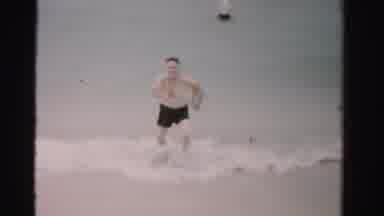 Dade County Florida (1955): He Swims In The Ocean To Get To His Place