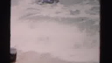 Dade County Florida (1955): Ocean Waves Slashing Clashing Over Walking Deck In