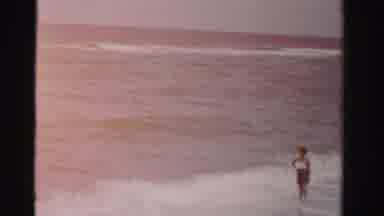 Dade County Florida (1955): Four People Enjoying The Day At The Beach While