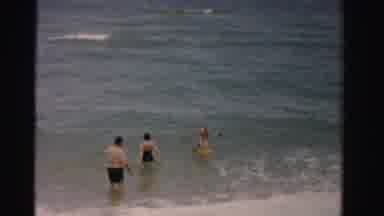 Dade County Florida (1955): Two Men And A Woman Are Sleeping In The Sea