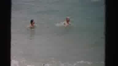 Dade County Florida (1955): A Man And Woman Are Enjoying In The Sea