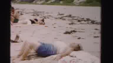 Dade County Florida (1955): People On A Beach Living Life