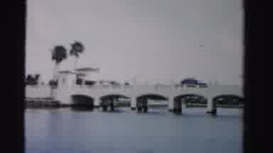 Dade County Florida (1955): Small White Bridge In A Tropical Environment With A