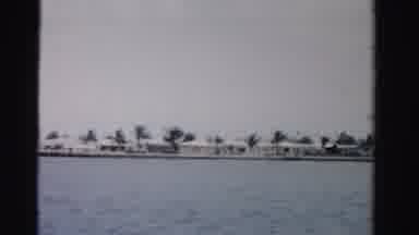 Dade County Florida (1955): Shore Lined With White Homes And Palm Trees Close To