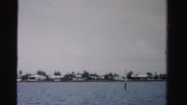 Dade County Florida (1955): Shoreline Lined With Homes And The Large Body Of Water