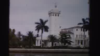 Dade County Florida (1955): Beautiful Sprawling Oceanfront Estate With Palm Trees