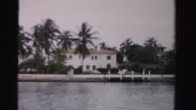 Dade County Florida (1955): A View Of Houses Ocean And Palm Trees