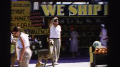 Dade County Florida (1955): Couple Buying Fruit In Lively Place With Good Amount