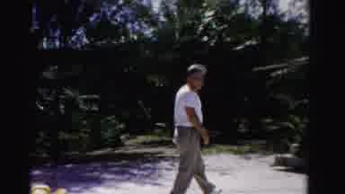 Dade County Florida (1955): Woman Walking Through Flamingo Ornaments And Man
