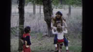Hicksville New York (1955): Three Childrens Are Playing Very Enjoyable
