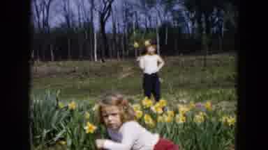 Hicksville New York (1955): A Little Child Is Very Enjoy With Friends In The