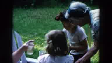 Hicksville New York (1955): The Children's And Their Grandfather Are Drinking Wine