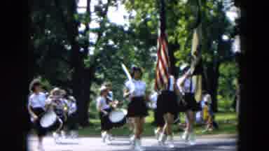 Hicksville New York (1955): A Group Of School Girls Participate In A Street Parade