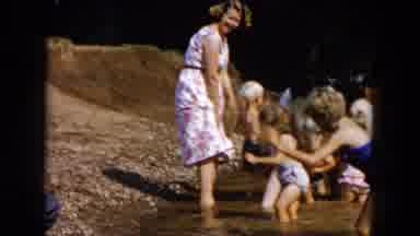 Hicksville New York (1955): The Children Are All Playing In The Water And Its
