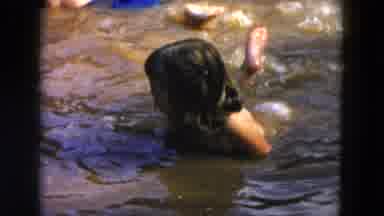 Hicksville New York (1955): The Girl Was Doing Swimming Practise On The Water