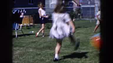 Hicksville New York (1955): The Small Girls Were Playing With The Ball In The