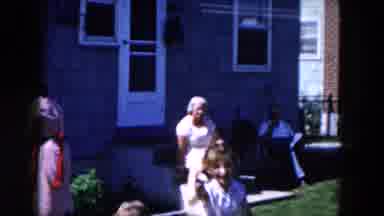 Hicksville New York (1955): The Kids Are Playing With The Ball On The Garden