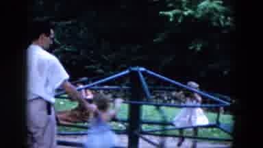 Hicksville New York (1955): Children Playing In The Park On A Summer's Day