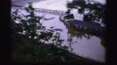 Albany New York (1955): Panning Video Of A Waterfall And What Might Be An Old Mill