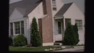 Albany New York (1955): View Of A White House With Green Grass On A Bright Sunny