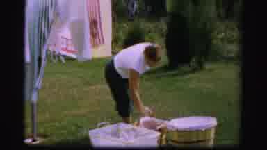Albany New York (1955): Before Machines Women Would Hang Clothes To Dry On A