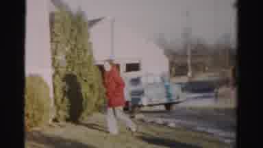Albany New York (1955): Someone Walking Toward A Door Waving And Getting Their