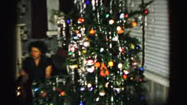 Albany New York (1955): Woman Enjoys Christmas Day Inside Her Home Accompanied By