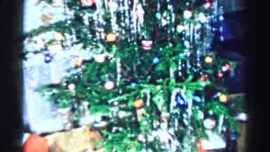Albany New York (1955): A Lady In Navy Dress Is Drink Wine Beside A Christmas Tree