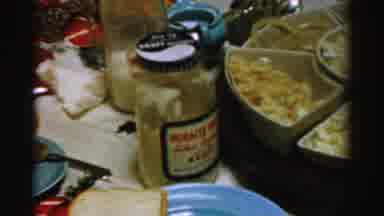 Albany New York (1955): View Of Holiday Table Laden With Party Snacks And Rare