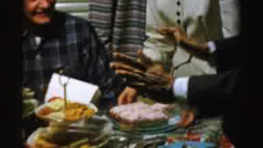 Albany New York (1955): Family Members Are At A Table Getting Ready To Have A