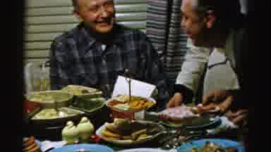 Albany New York (1955): The Peoples Are Enjoying The Party And Eating With Talking
