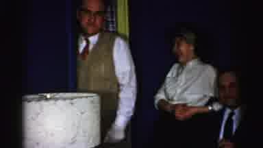 Albany New York (1955): Man Wearing White Shirt And Gloves Stands Next To Woman