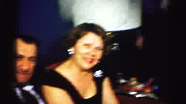 Albany New York (1955): Couple In A Chair People Passing Drinks And Toasting At