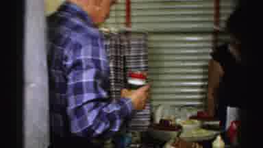 Albany New York (1955): The Two Men Look At Dust Taking In The Food That Is Being