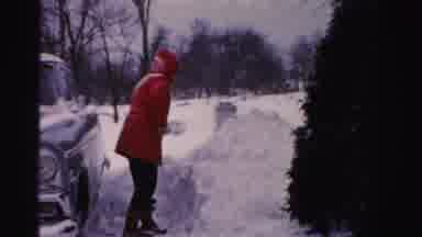 Albany New York (1955): A Man Was Working In Clearing The Snow In The Roads