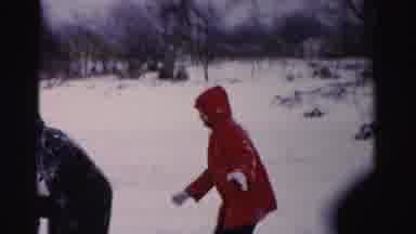 Albany New York (1955): Both Of Them Fighting With The Ice Particles With Laugh