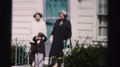Albany New York (1955): Son Showing Off Hat Moves To Mom Before We Go To Church